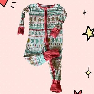 Little Sleepies Gingerbread Holiday Convertible Onesie 6-12 months